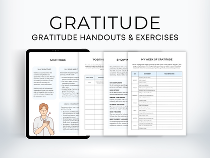 Gratitude Therapy Worksheets