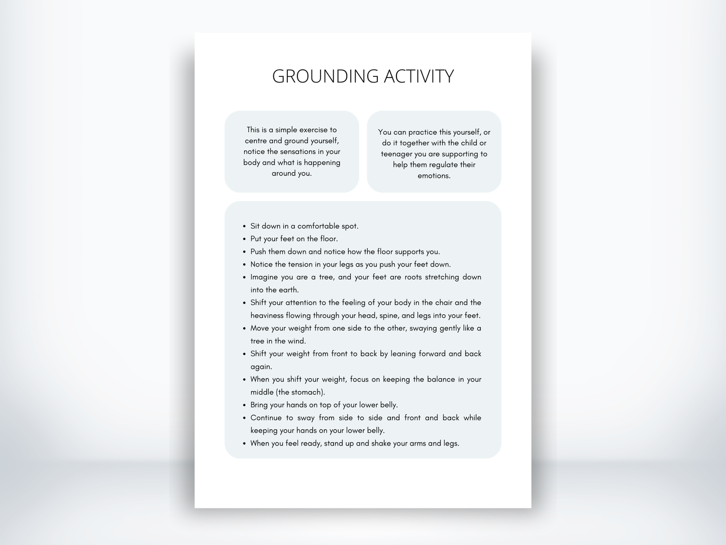 Grounding Activity Script PDF