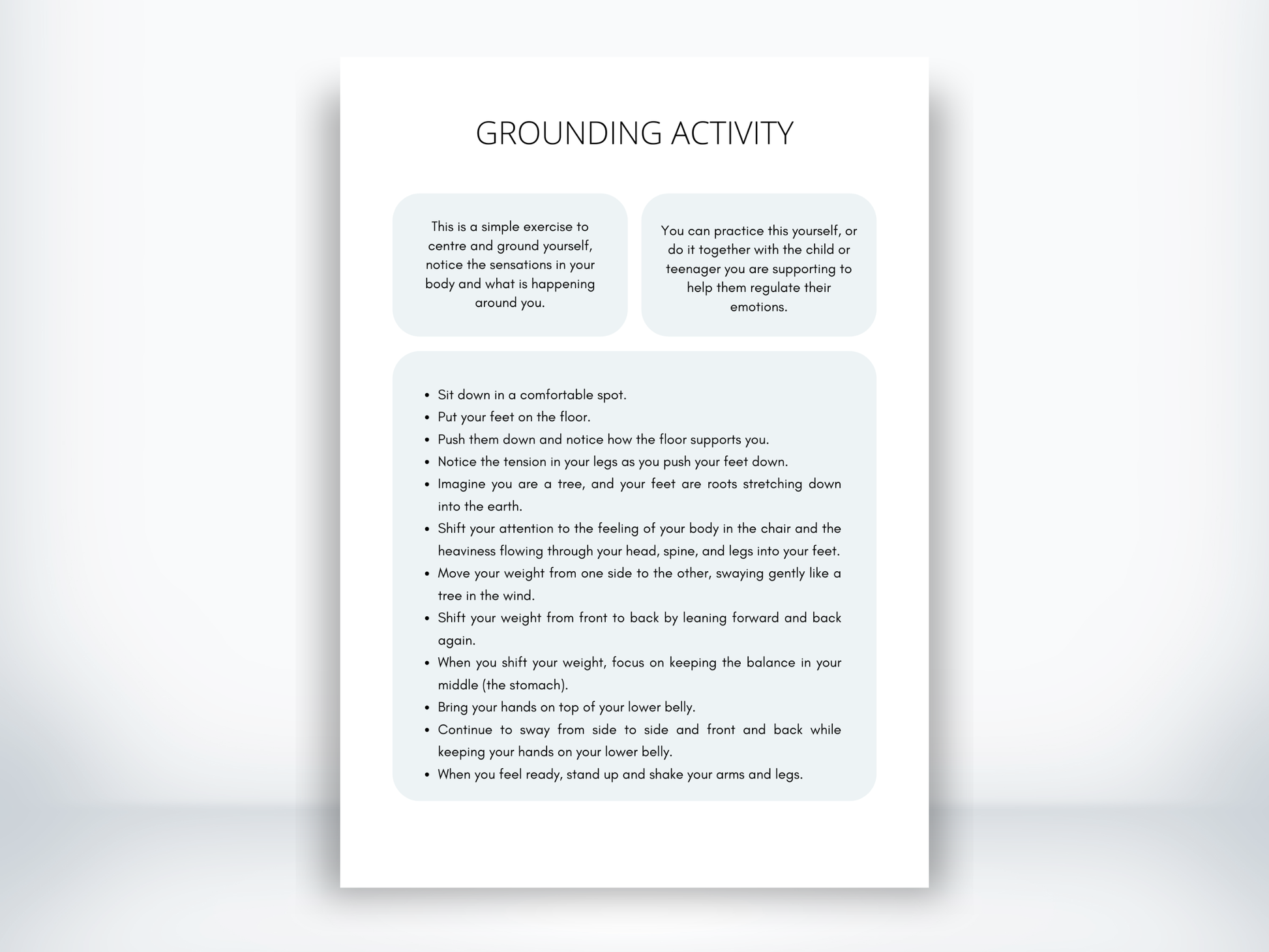 Grounding Activity Script PDF