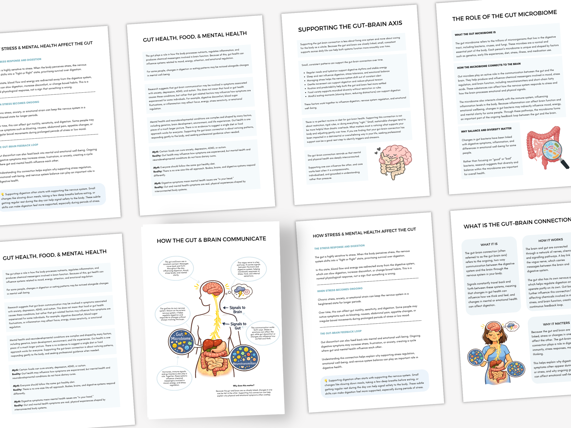 Gut–Brain Connection Worksheets