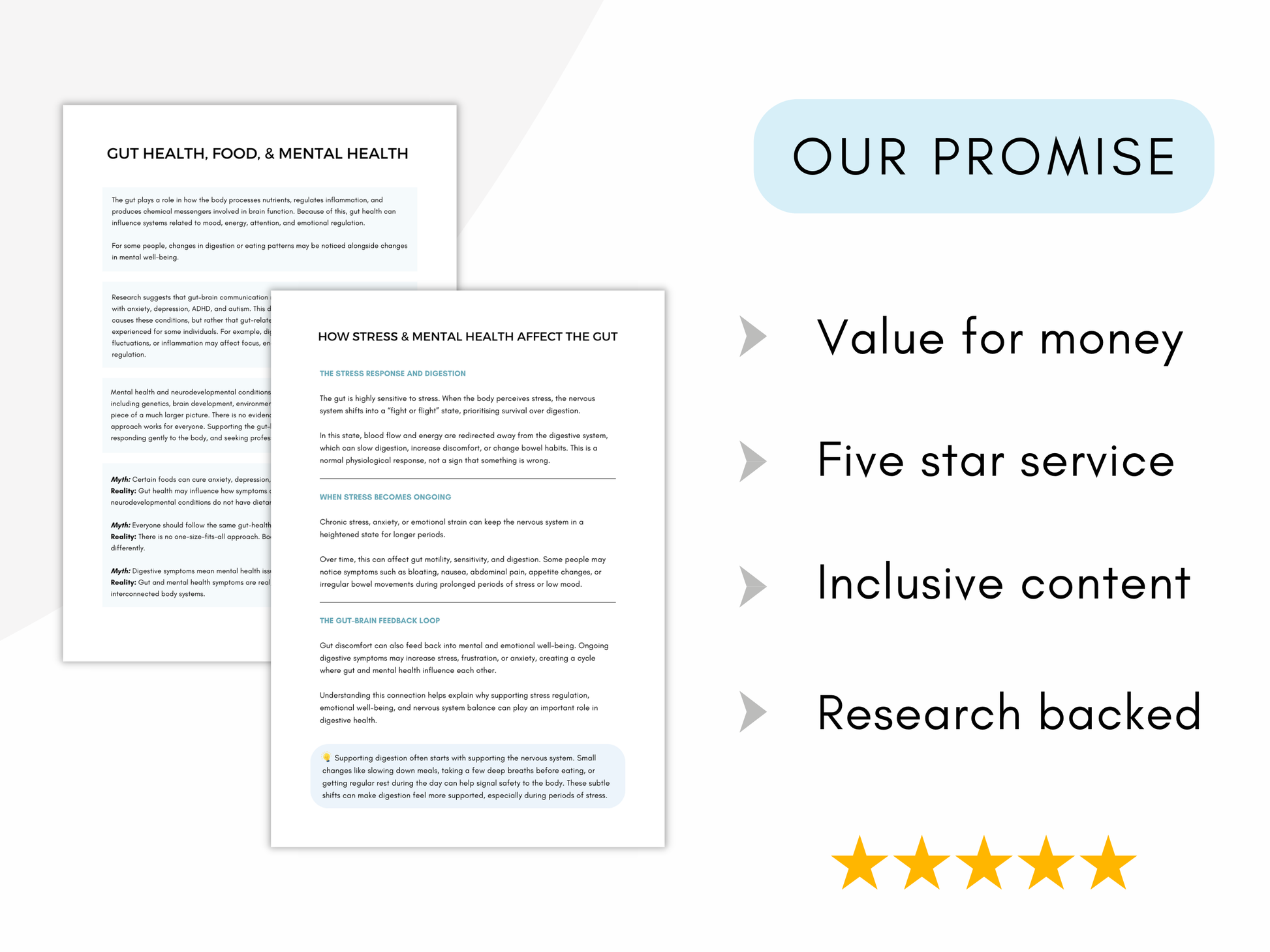 Gut–Brain Connection Worksheets