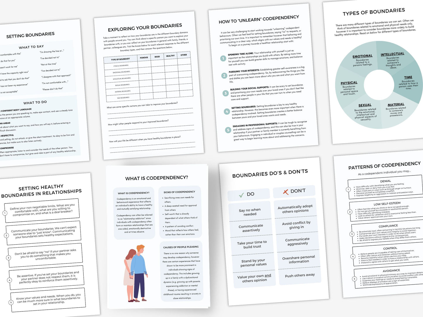 Healing Codependency Worksheets PDF