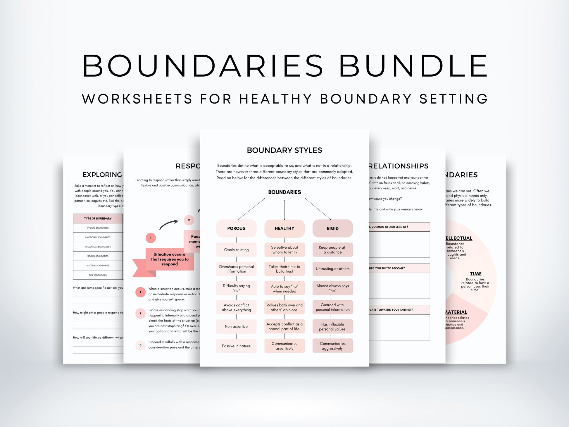 Healthy Boundary Setting Worksheets PDF