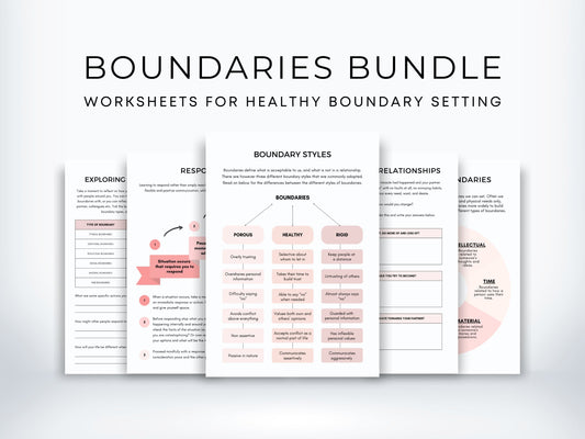 Healthy Boundary Setting Worksheets PDF