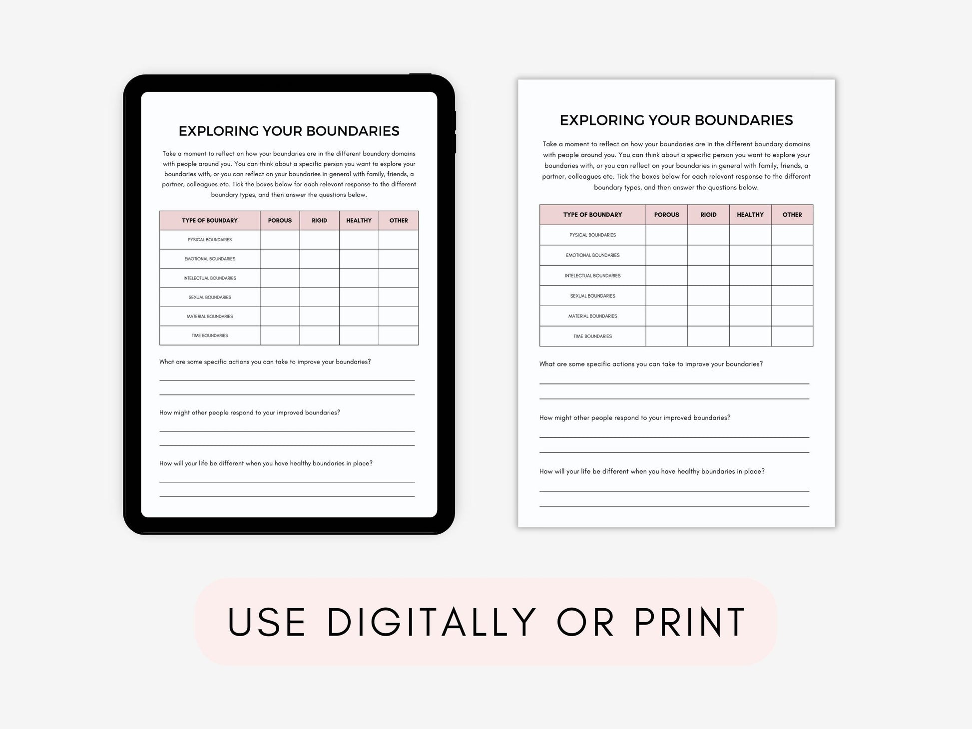 Understanding Boundaries Worksheet Printable Boundaries Worksheets