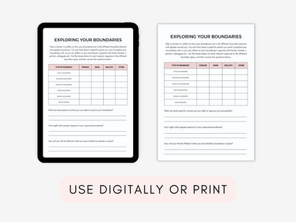 Healthy Boundary Setting Worksheets PDF