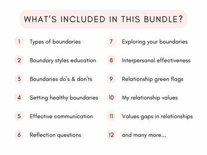 Healthy Boundary Setting Worksheets PDF