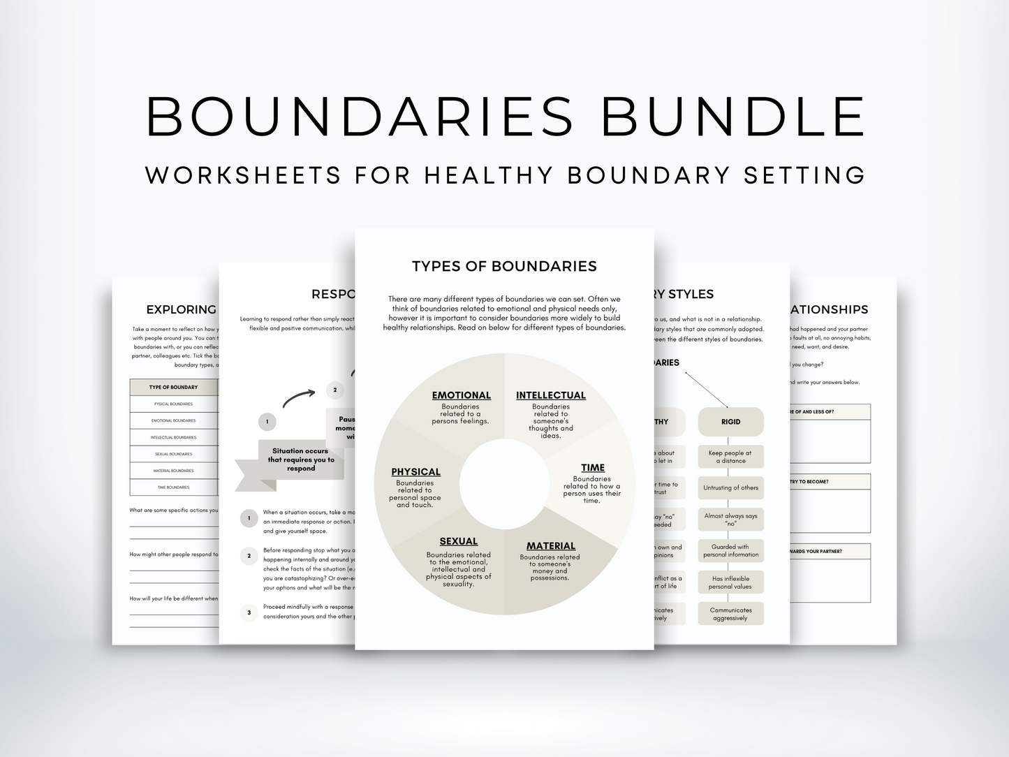 Healthy Boundary Setting Worksheets PDF