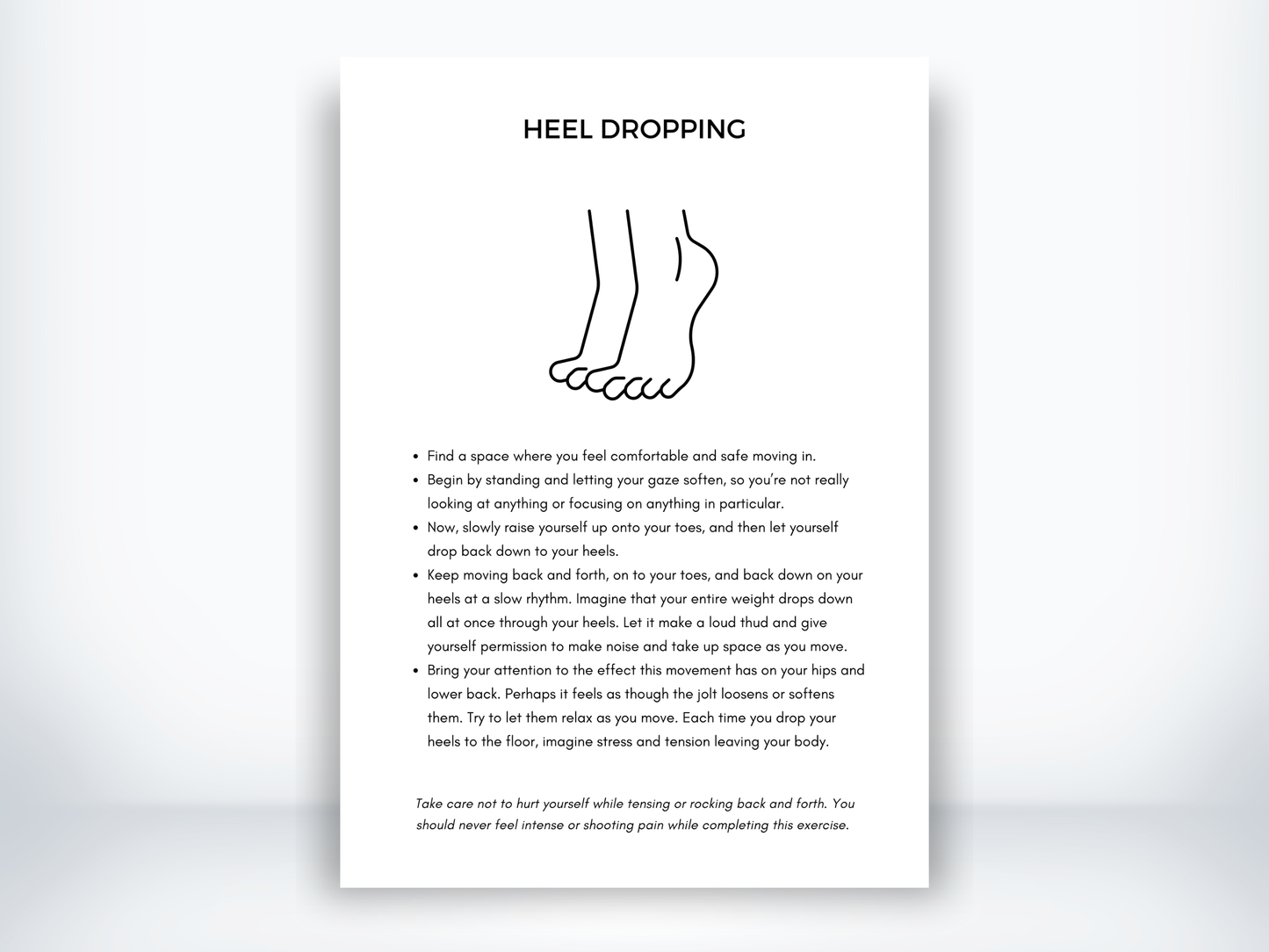 Heel Drop Exercise PDF