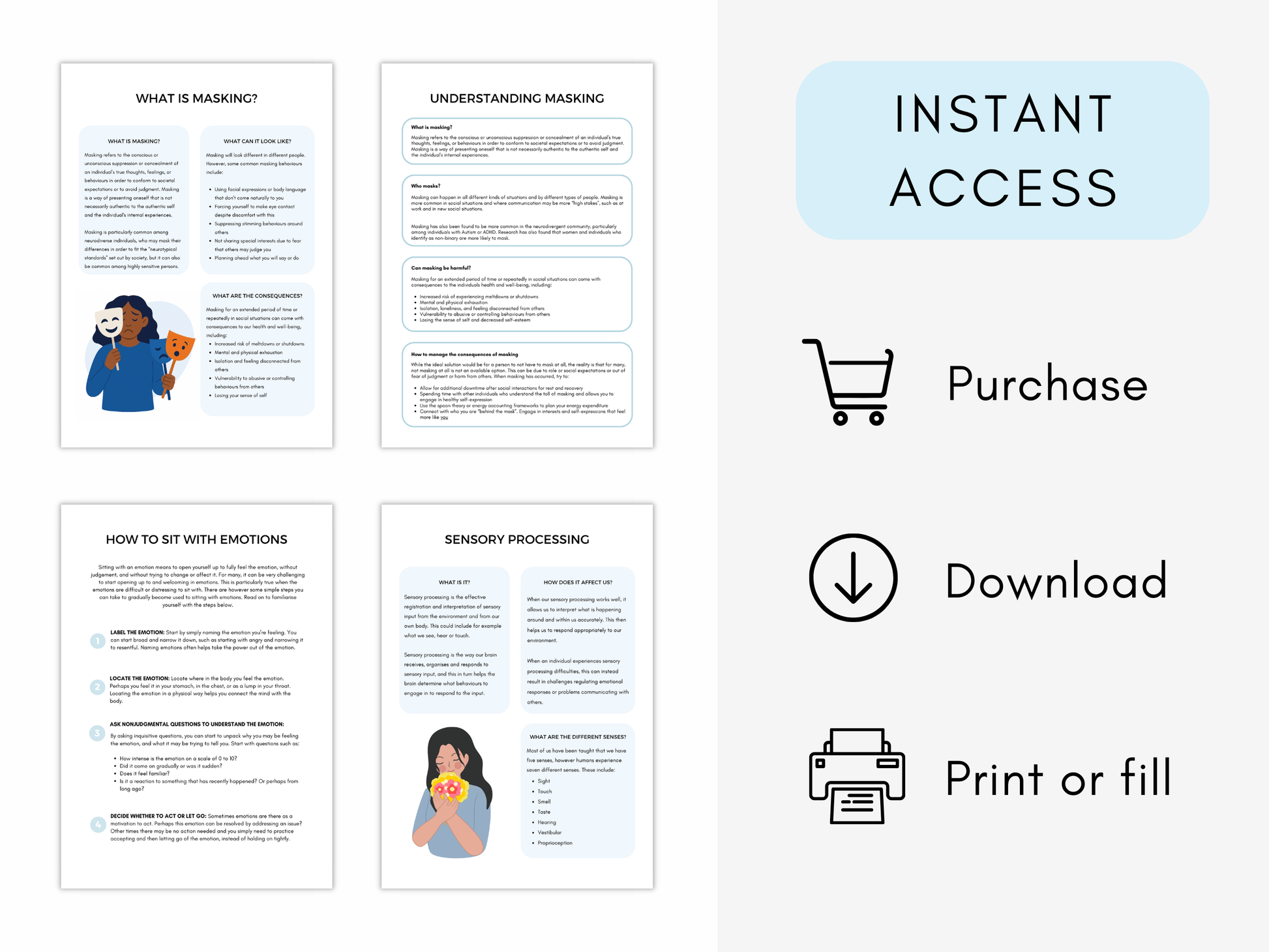 Highly Sensitive Person (HSP) Therapy Worksheets