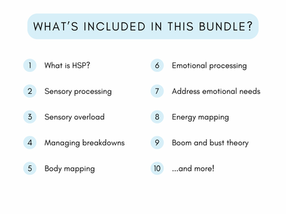 Highly Sensitive Person (HSP) Therapy Worksheets