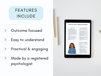 Highly Sensitive Person (HSP) Therapy Worksheets