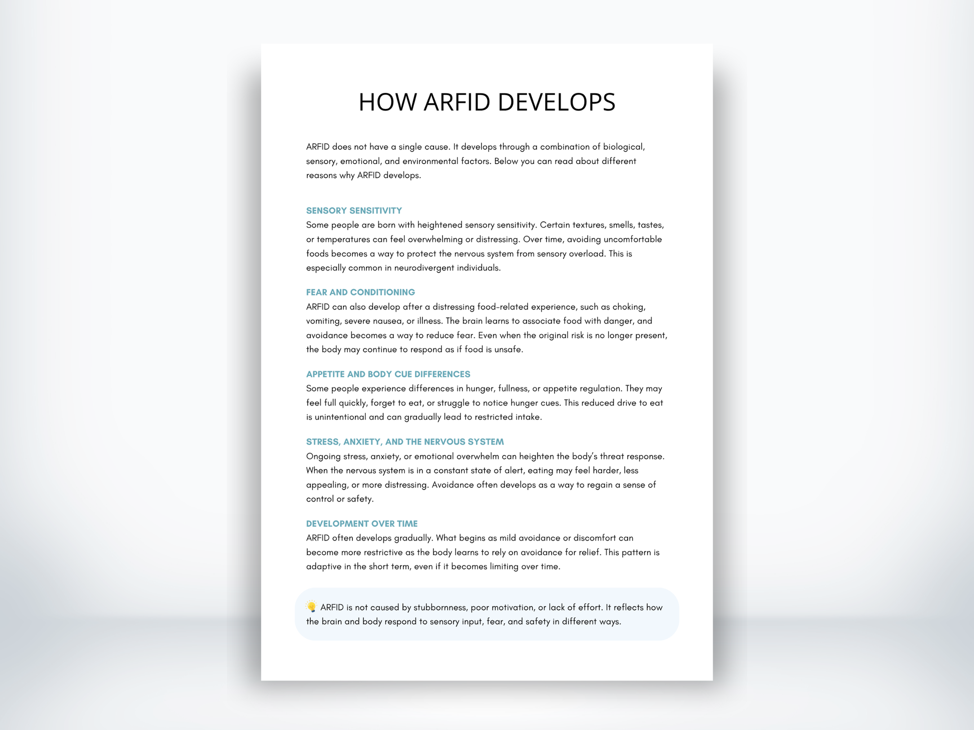 How Does ARFID Develop PDF