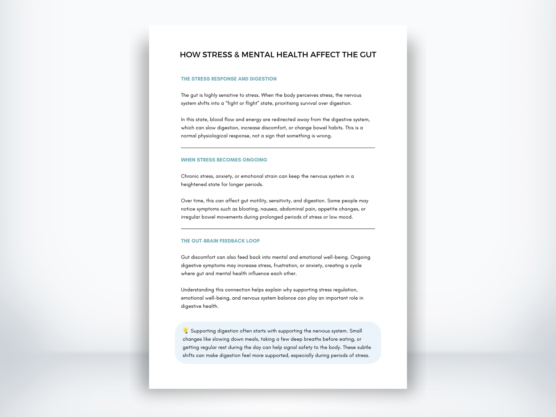 How Does Stress and Mental Health Affect The Gut Health PDF