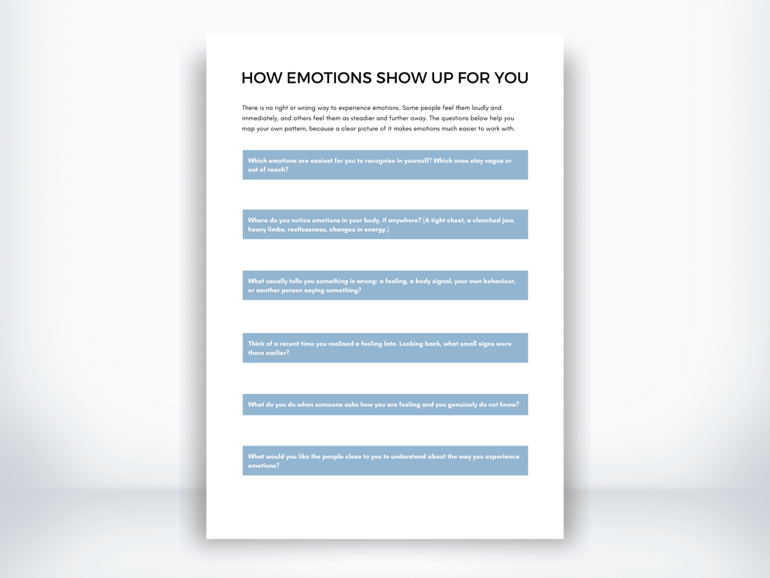 How Emotions Show Up for You | Autism Emotions Worksheet PDF – My ...