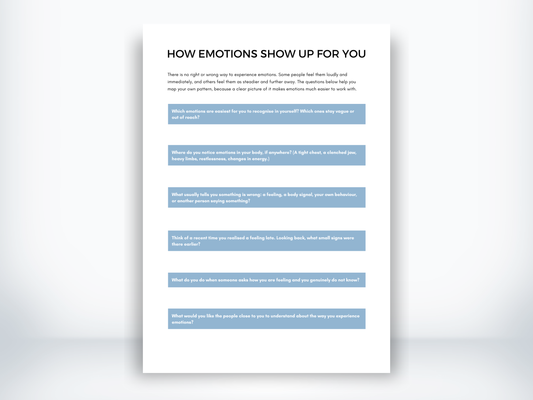 How Emotions Show Up for You PDF