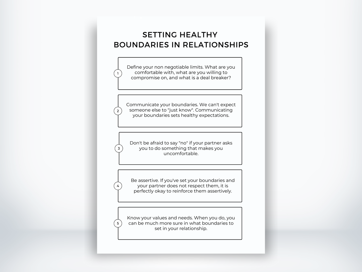 How to Set Healthy Boundaries in a Relationship PDF