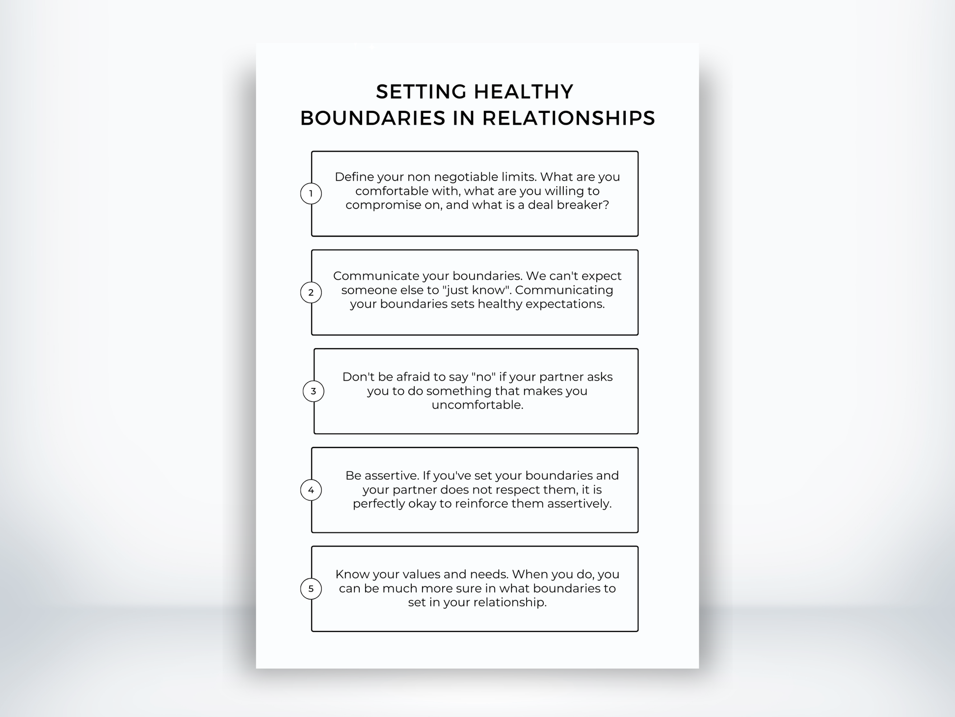 How to Set Healthy Boundaries in a Relationship PDF