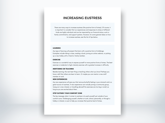 Increasing Eustress Handout PDF