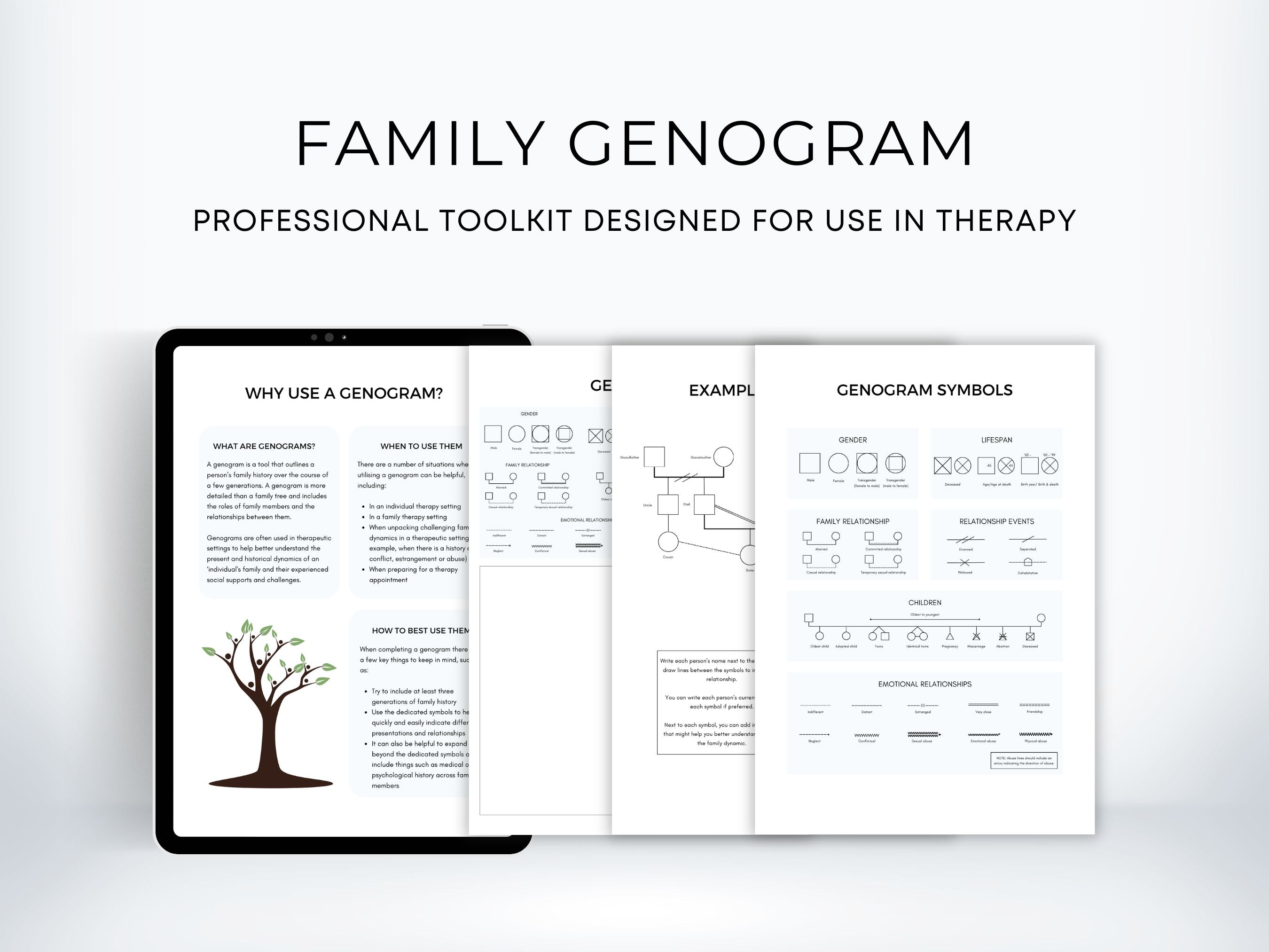 Genogram Task Therapy Family Genogram for Therapy Client | My Thriving Mind