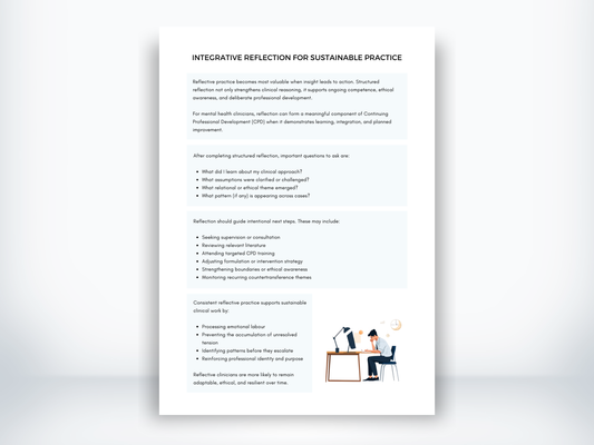 Integrative Reflection For Sustainable Practice PDF