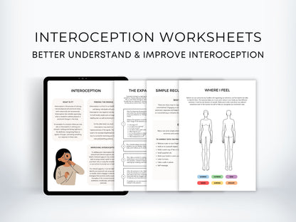 Interoception Psychoeducation Worksheets