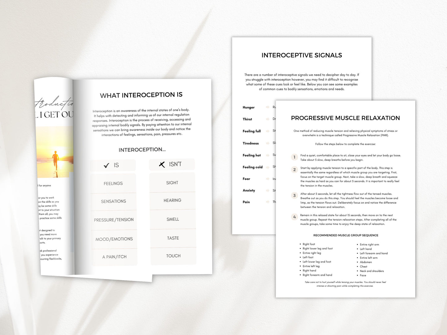 Interoception Psychoeducation Worksheets