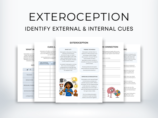 Exteroception vs Interoception Worksheets
