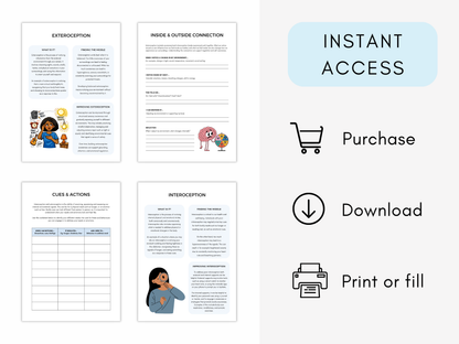 Exteroception vs Interoception Worksheets