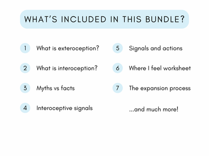 Exteroception vs Interoception Worksheets