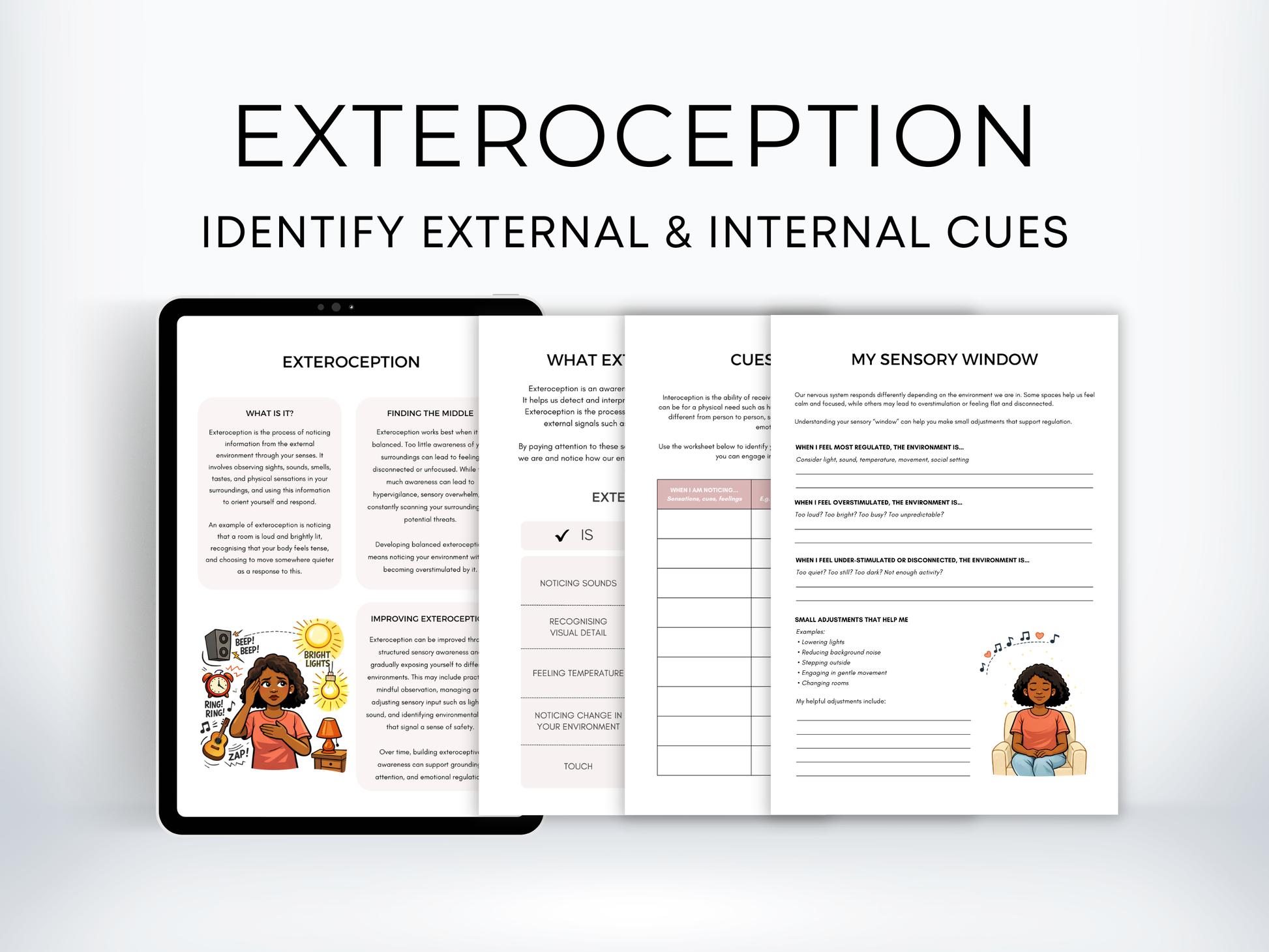 Exteroception vs Interoception Worksheets