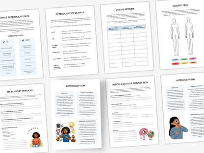 Exteroception vs Interoception Worksheets