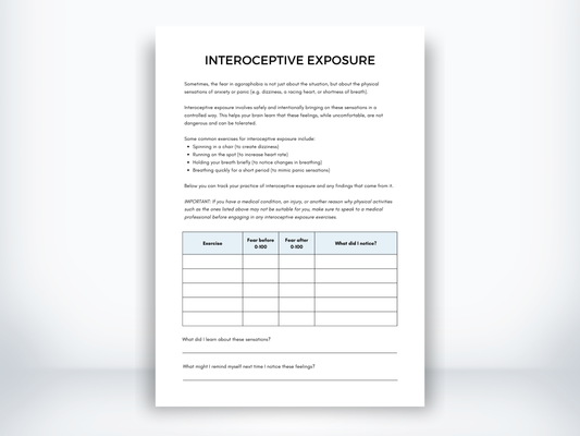 Interoceptive Exposure for Agoraphobia PDF