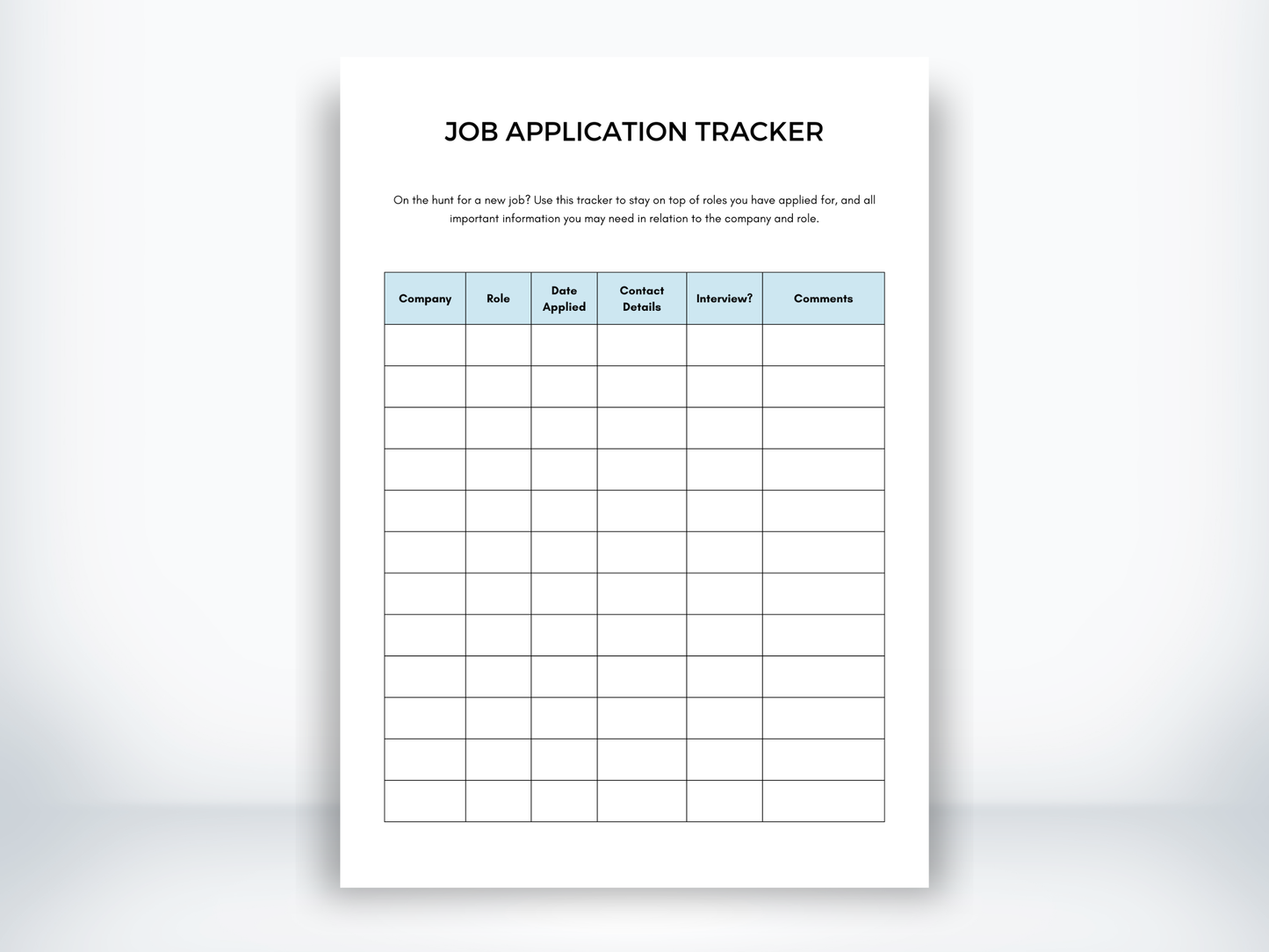Job Application Tracker PDF