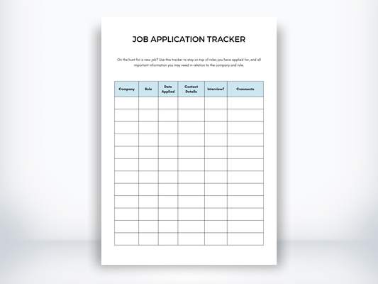 Job Application Tracker PDF