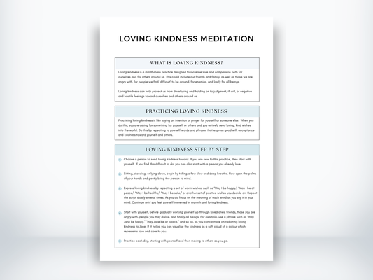 Loving Kindness Meditation DBT Skills PDF