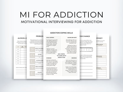 MI for Addiction Worksheets