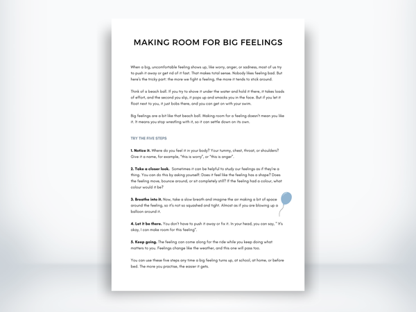 Making Room for Big Feelings PDF