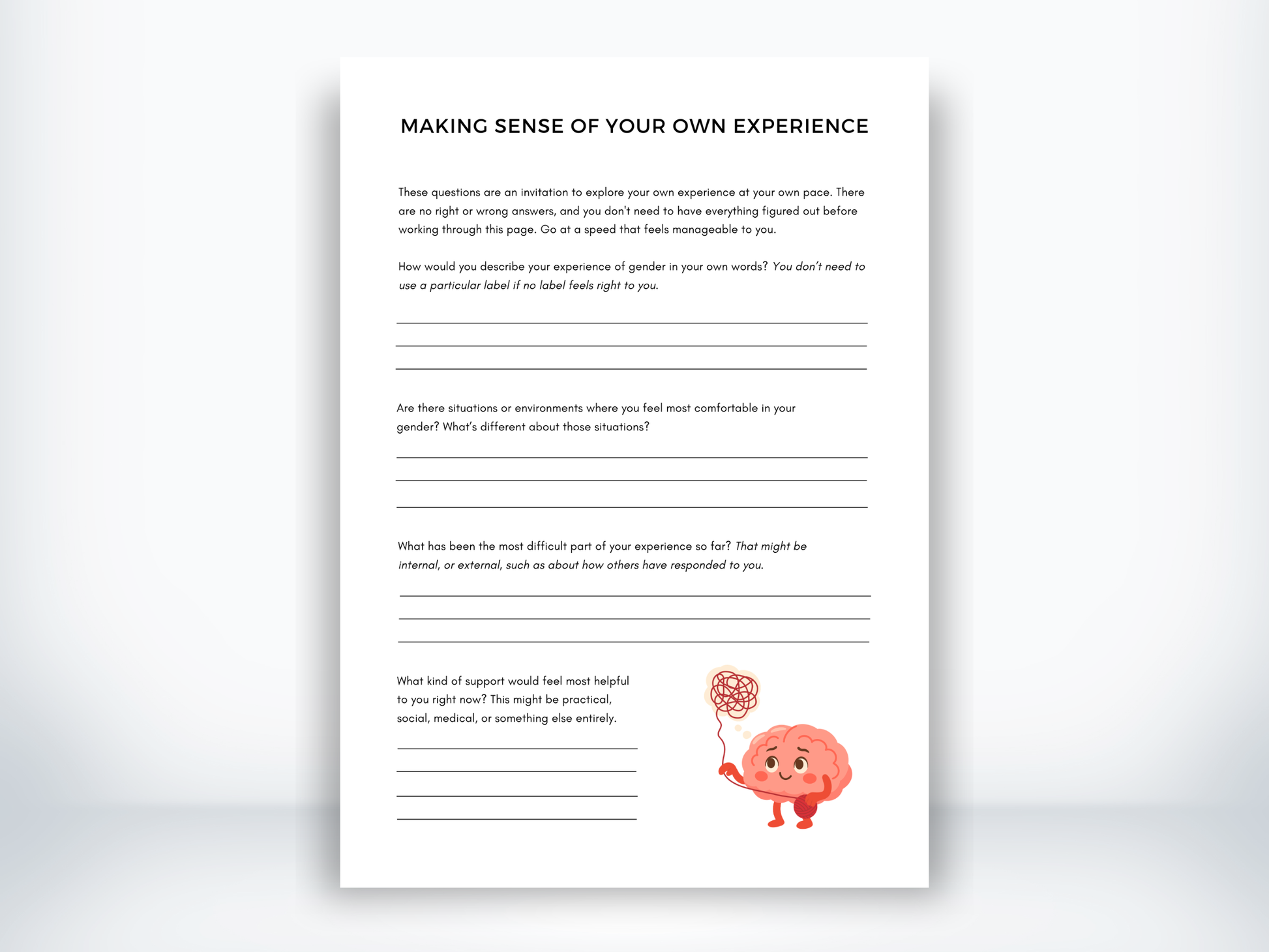 Making Sense of Your Own Experience with Gender Dysphoria PDF
