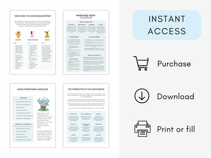 Managing ADHD Worksheets PDF