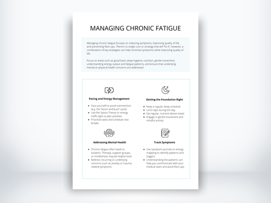 Managing Chronic Fatigue Handout PDF