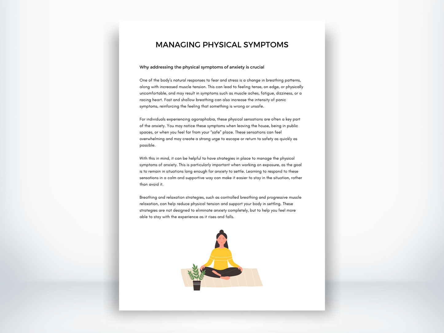 Managing Physical Symptoms in Agoraphobia PDF