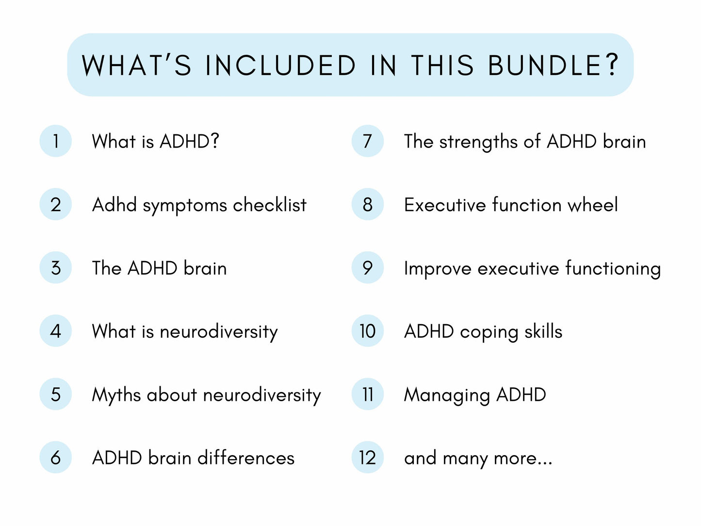 Managing ADHD Worksheets PDF