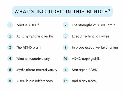 Managing ADHD Worksheets PDF