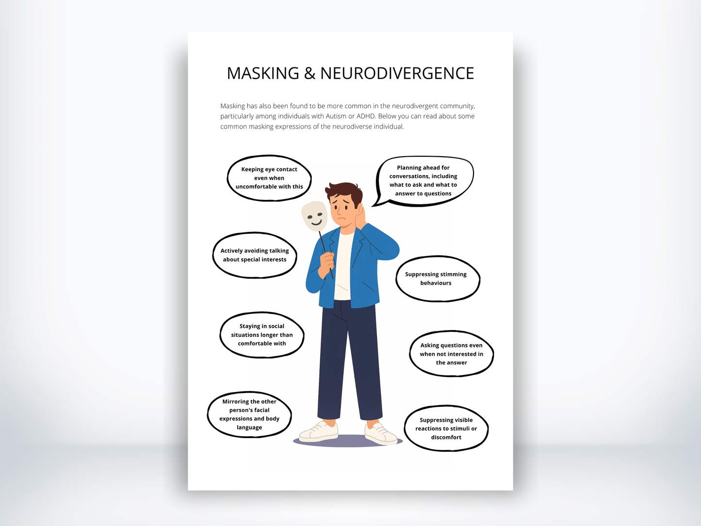 Masking and Neurodivergence Handout PDF