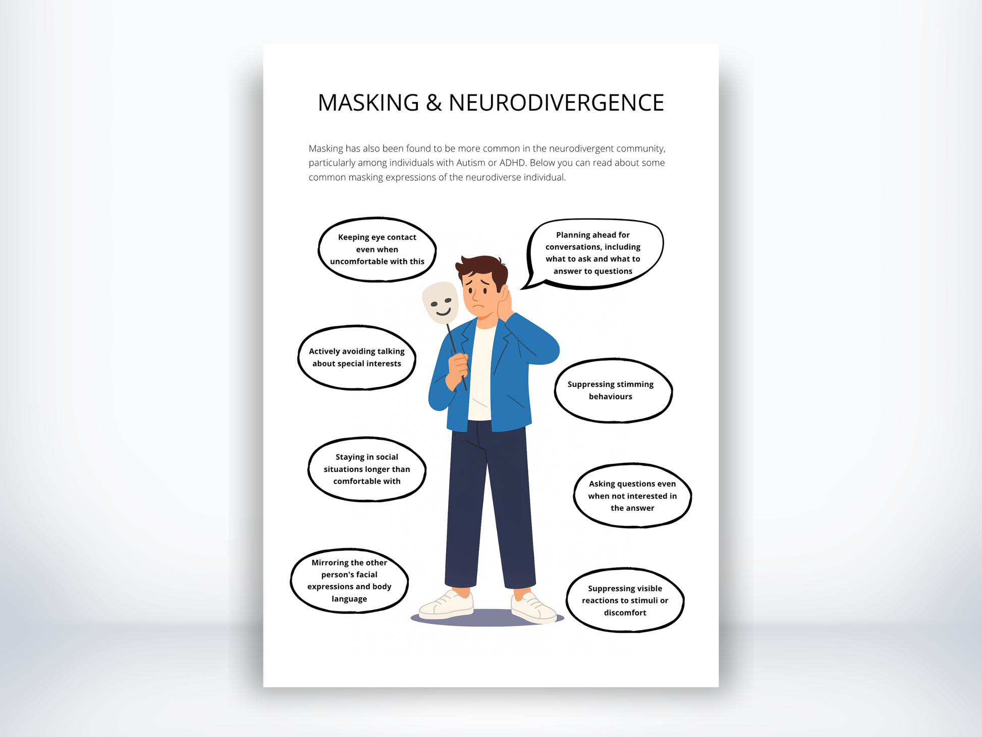 Masking and Neurodivergence Handout PDF