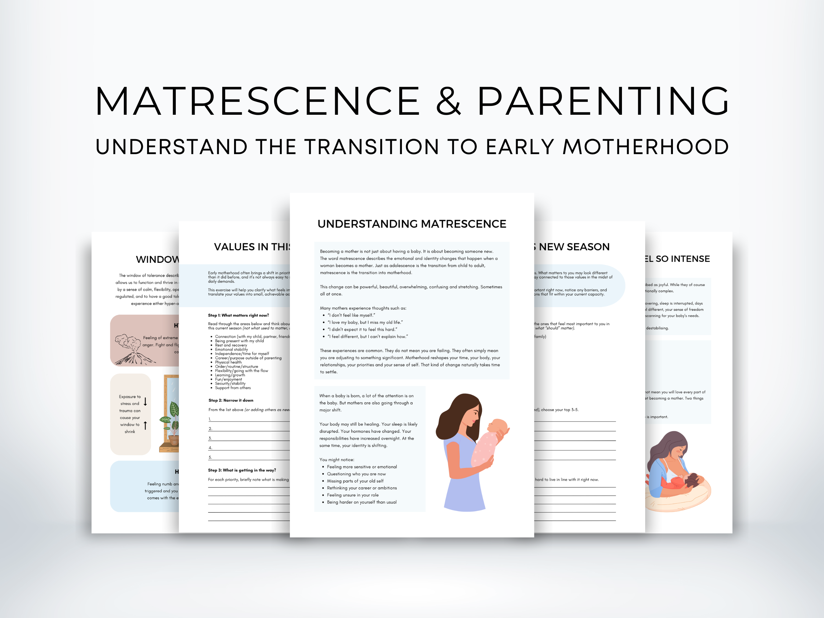 Matrescence & Perinatal Mental Health Worksheets | My Thriving Mind