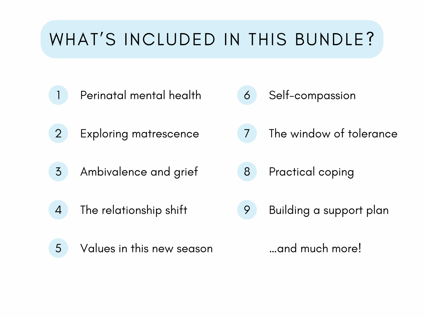Matrescence & Perinatal Mental Health Worksheets