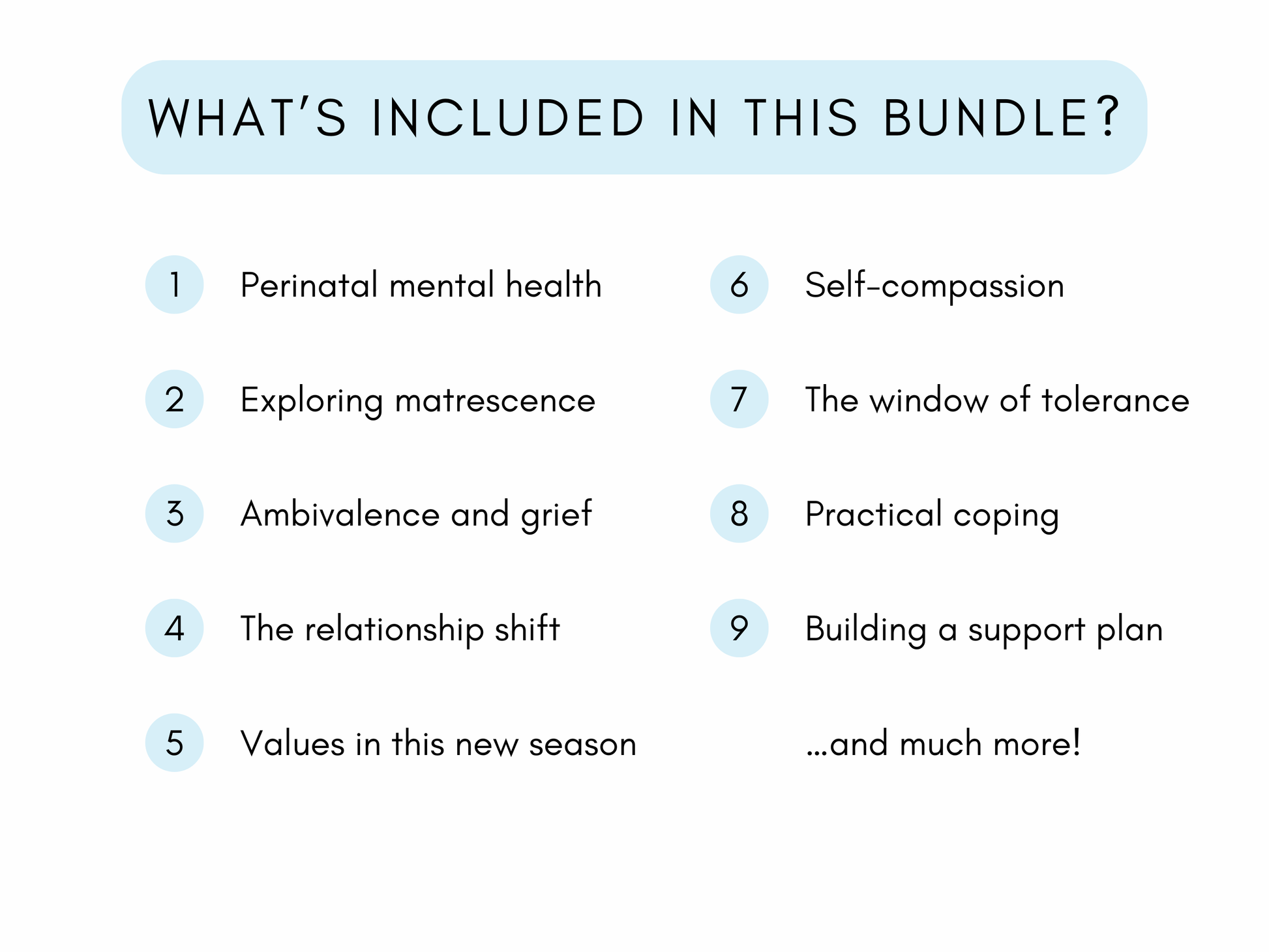 Matrescence & Perinatal Mental Health Worksheets