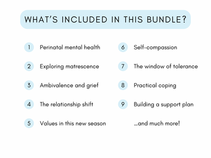 Matrescence & Perinatal Mental Health Worksheets